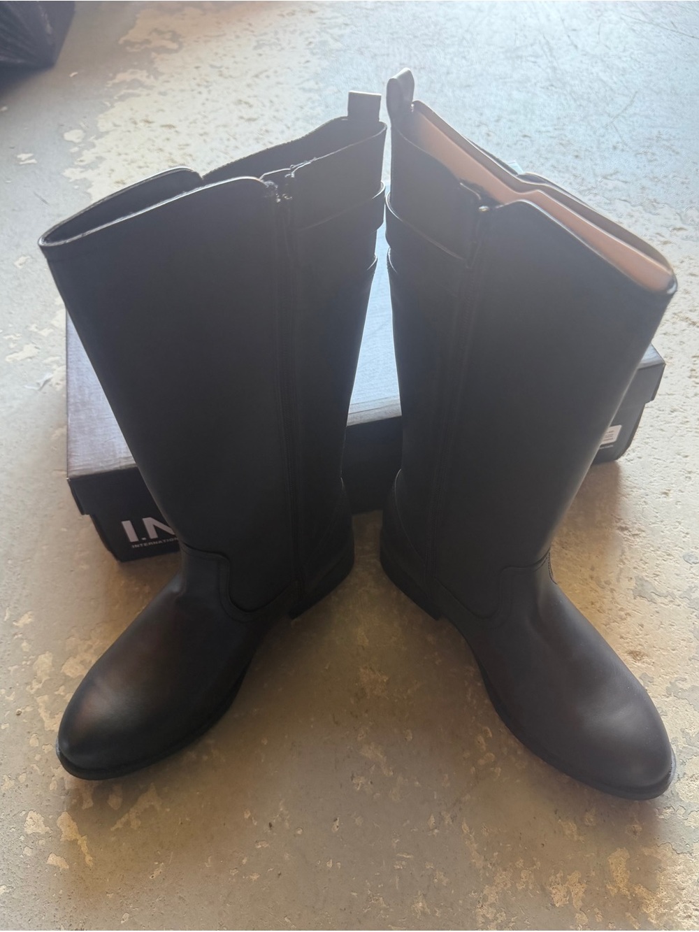 “New” INc Classic Black Mid-Calf Boots size4